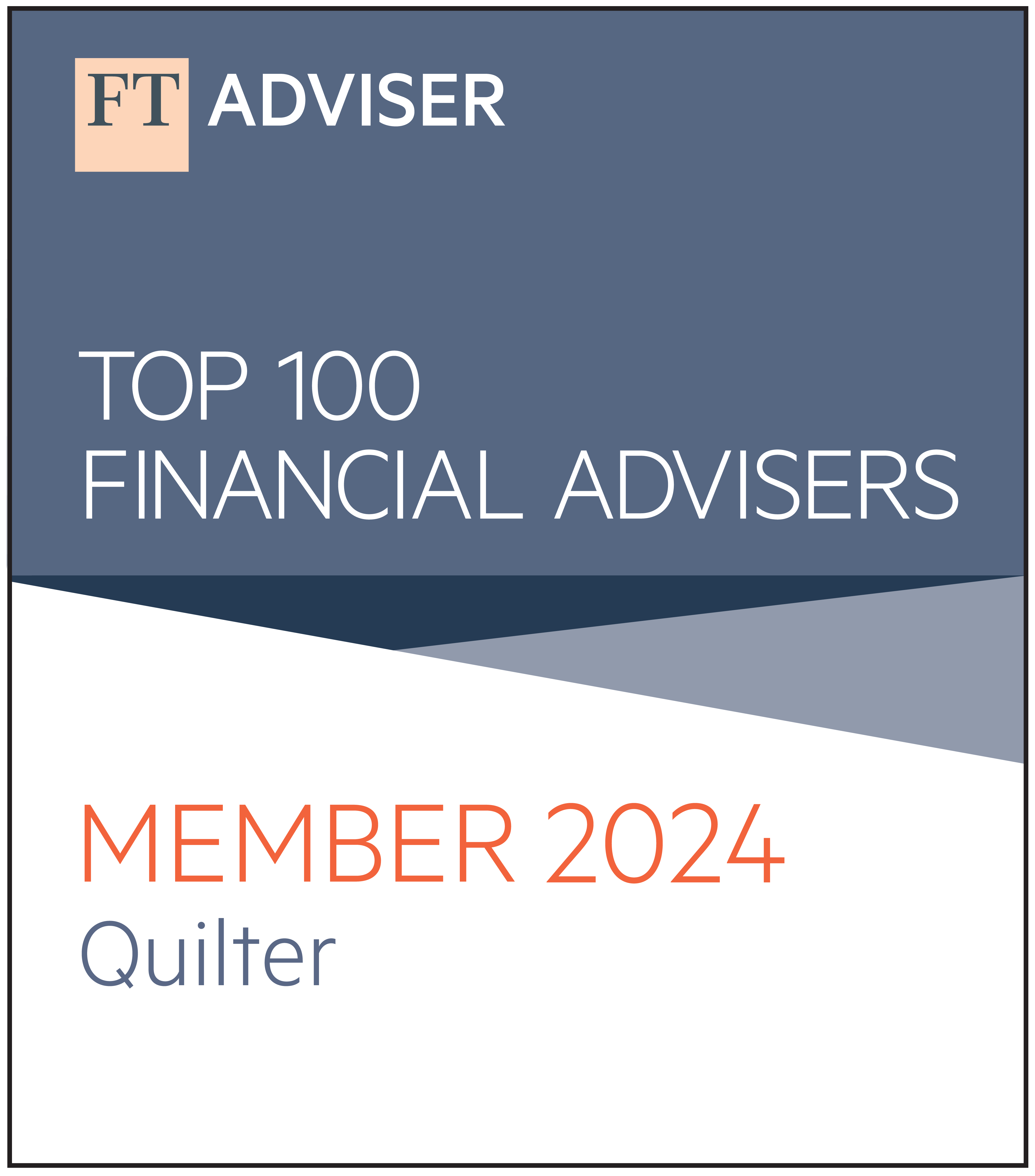 Top 100 Financial Advisers logo - Member 2024 Quilter